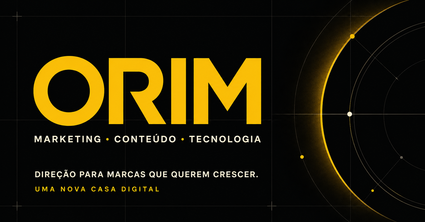 ORIM — direção para marcas que querem crescer. Uma nova casa digital.